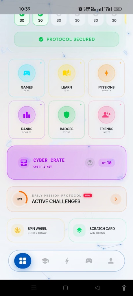 Earniva Missions Screen